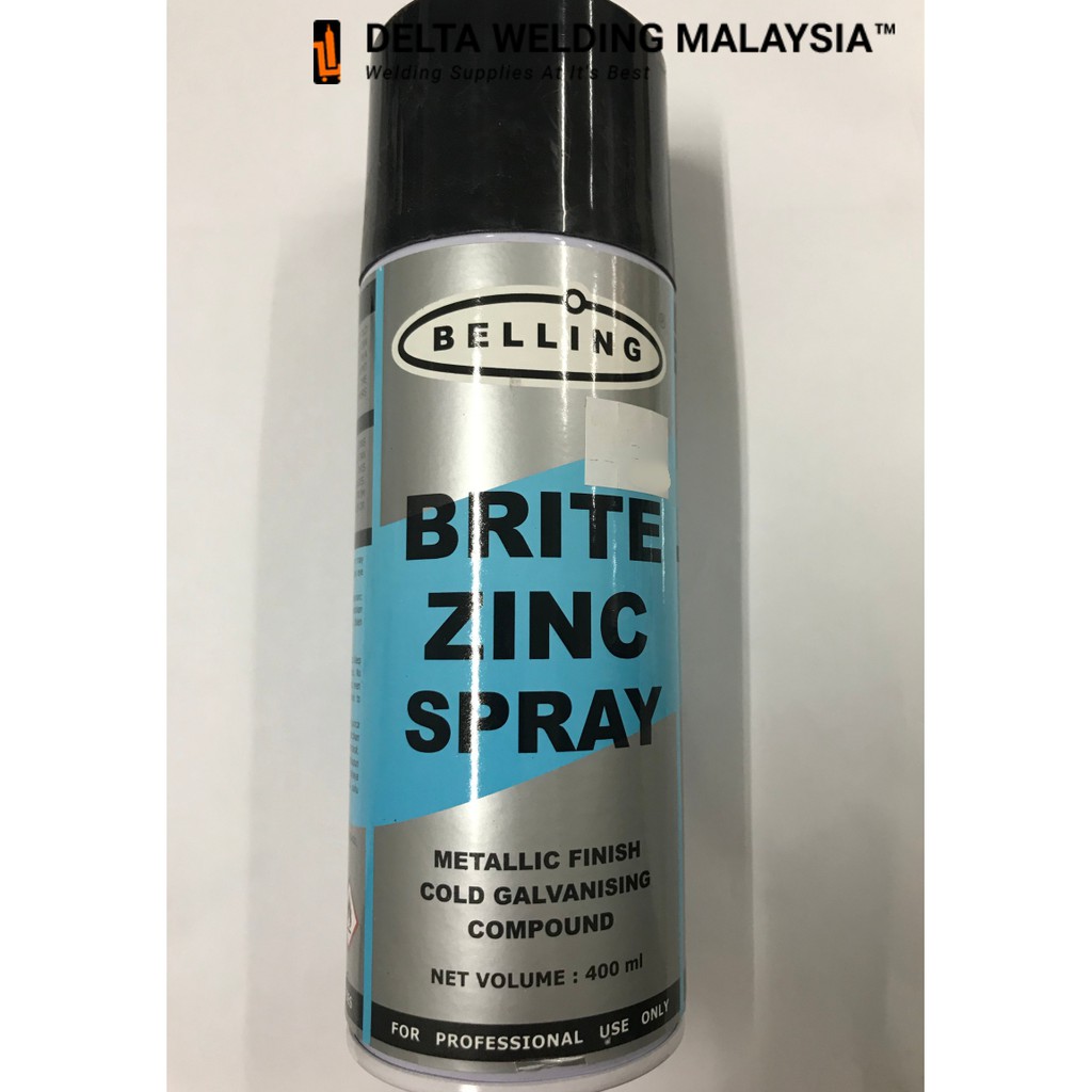 BRITE ZINC SPRAY 400ml Malaysia Metallic finish cold galvanising
