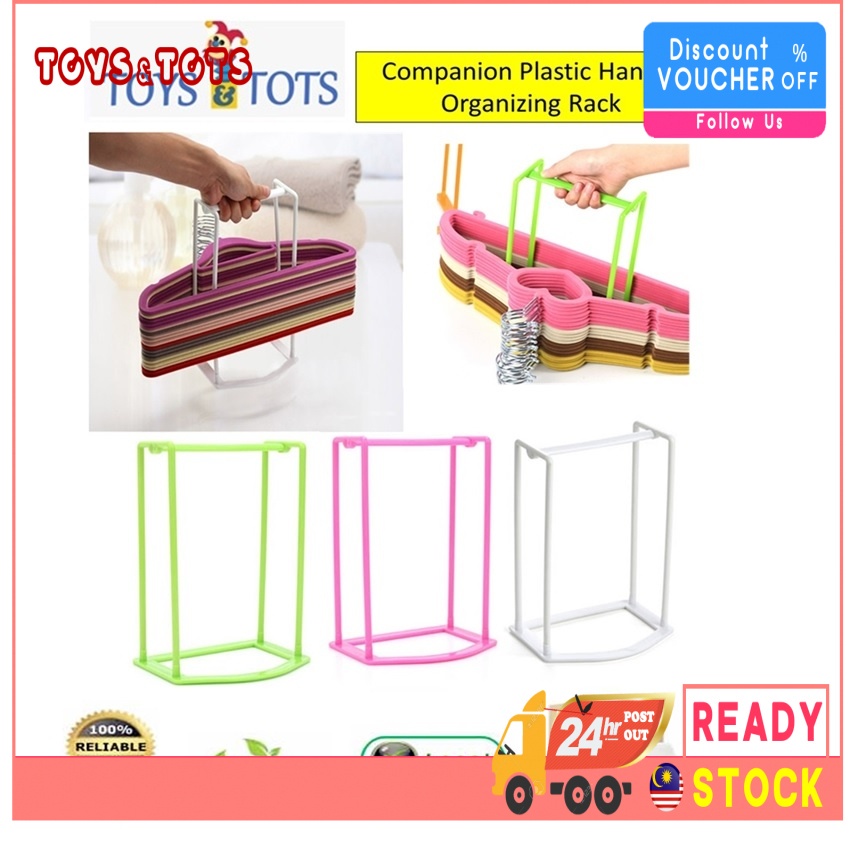 Portable Foldable Plastic Clothes Hanger Organizer Companion Storage Rack Shopee Malaysia