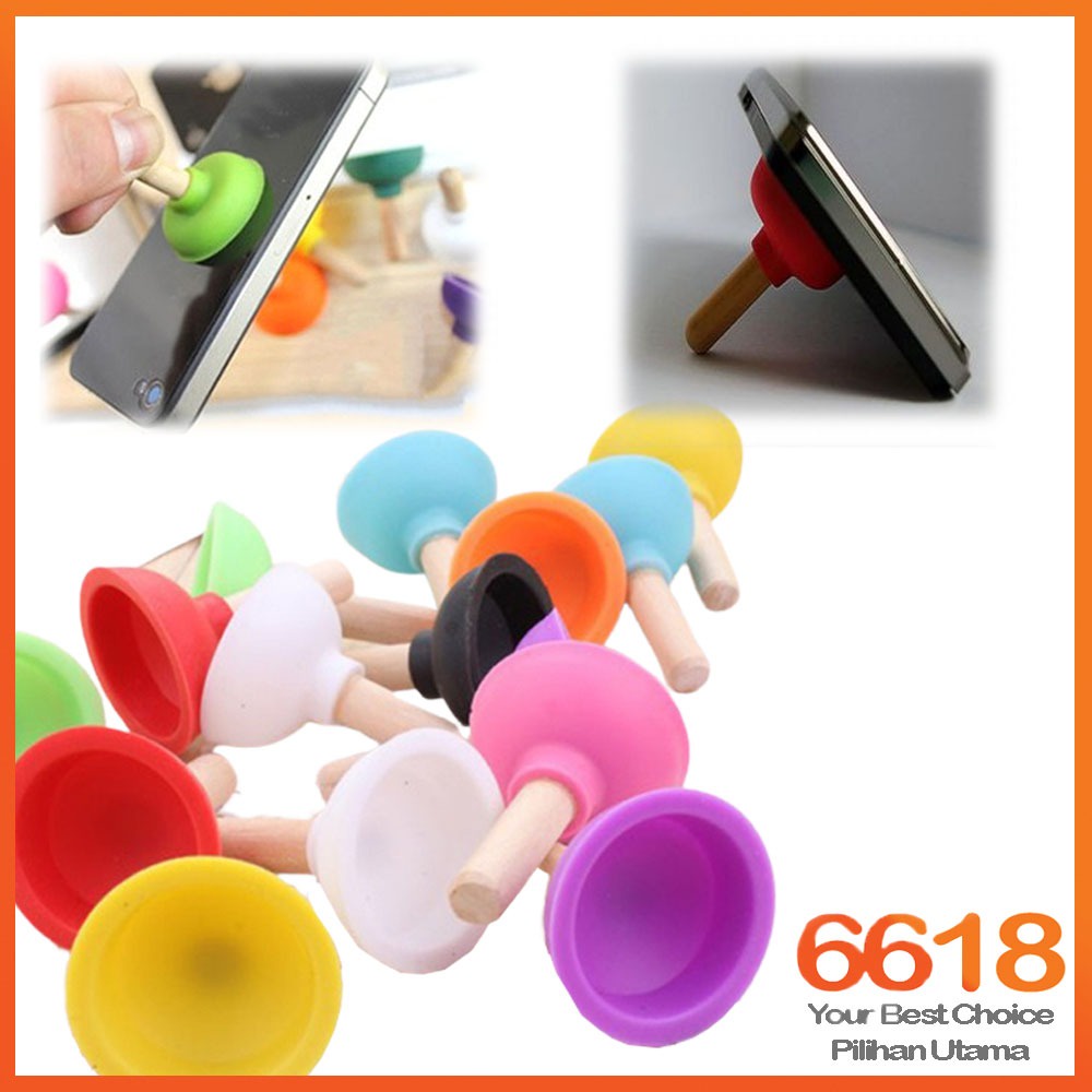 Mini Pelocok Tandas Phone Stand Penyedut Telefon Pendirian Plunger