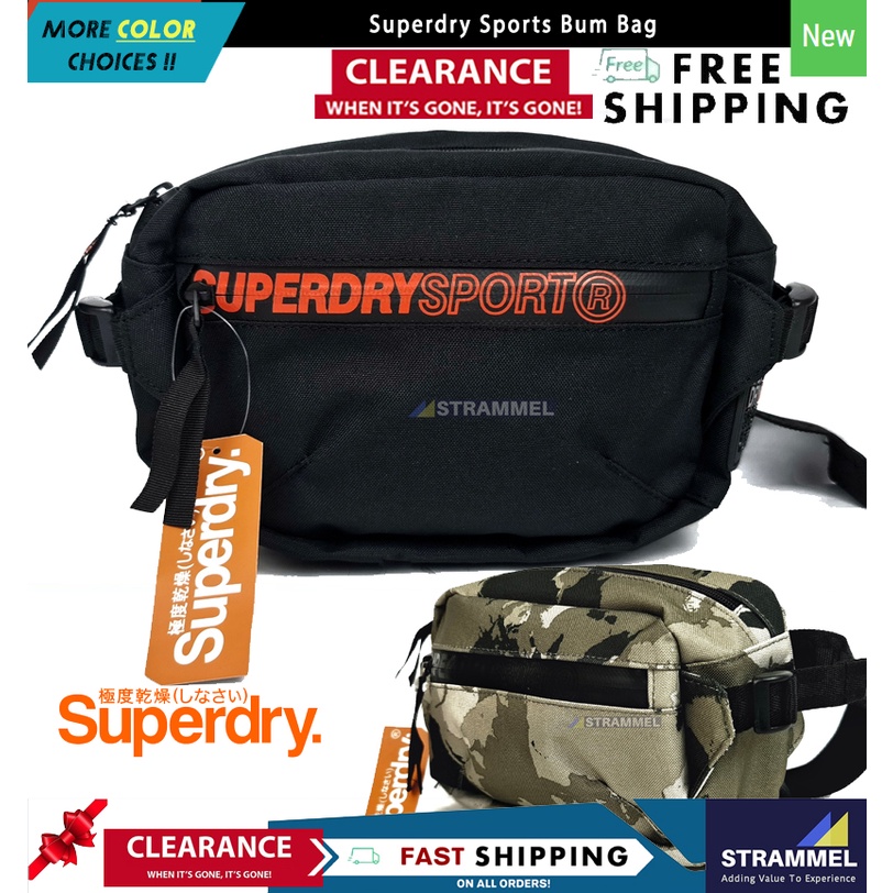 [100 Authentic] HUGE CAPACITY Superdry Sport Men's Bum Bag Waist Pouch