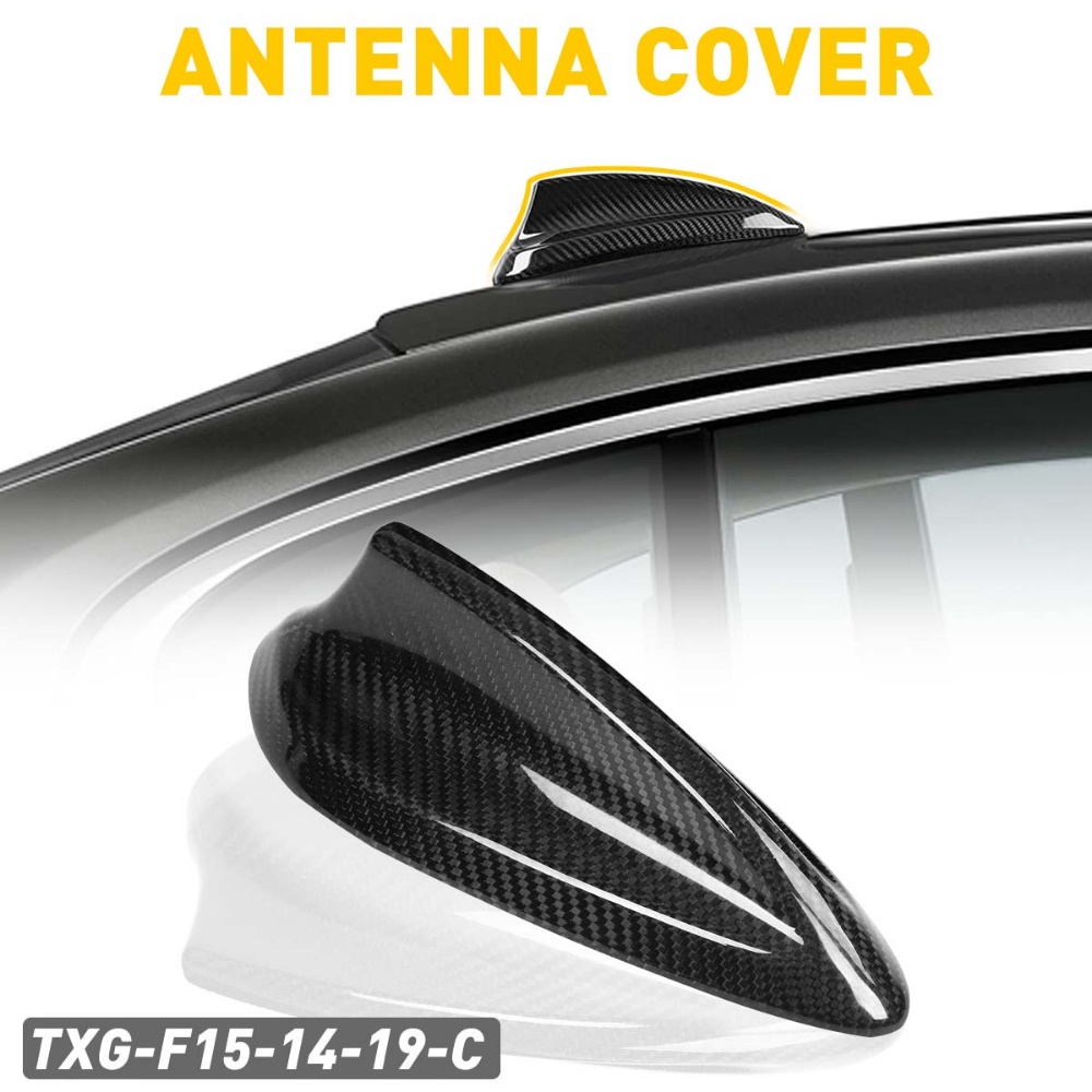 Real Carbon Fiber Shark Fin Antenna Cover For BMW X1 F48 F49 2016 2017
