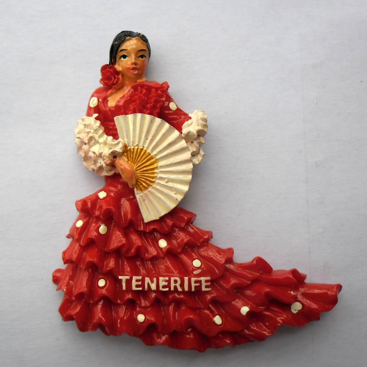 Spain travel souvenir flamenco dancer girl threedimensional