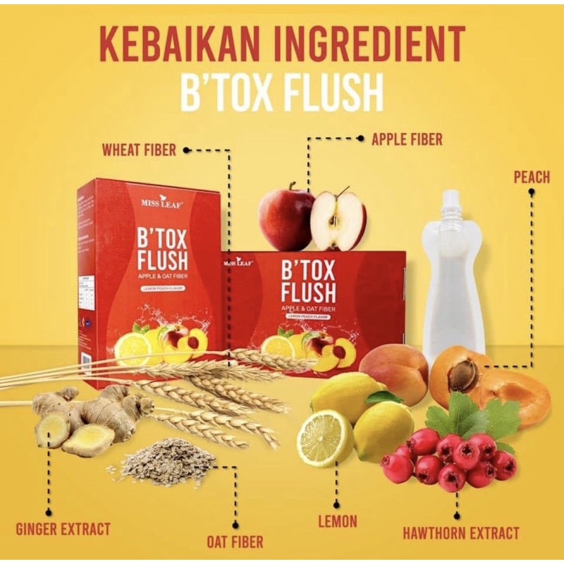 B’TOX FLUSH APPLE & OAT FIBER Shopee Malaysia