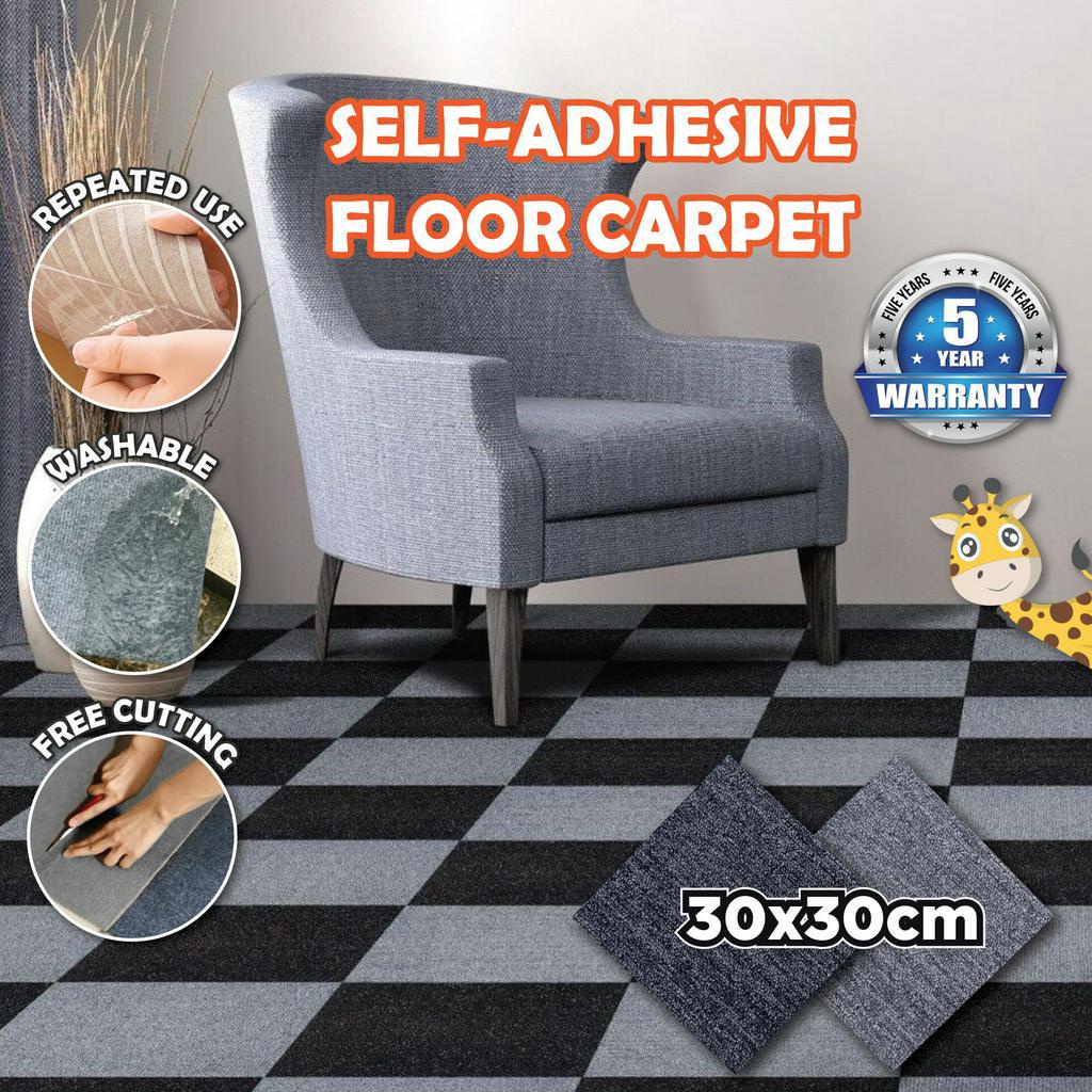 30X30CM Non Slip Floor Carpet Tiles Self Adhesive Carpet Office Bedroom