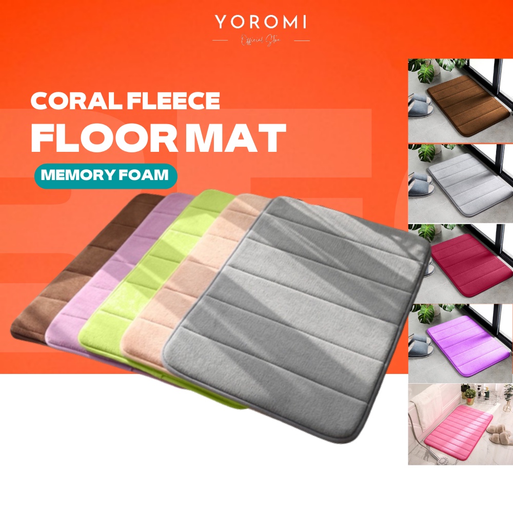 Bath Mat Kitchen Carpet 40*60cm Water Absorption Rug Shaggy Memory