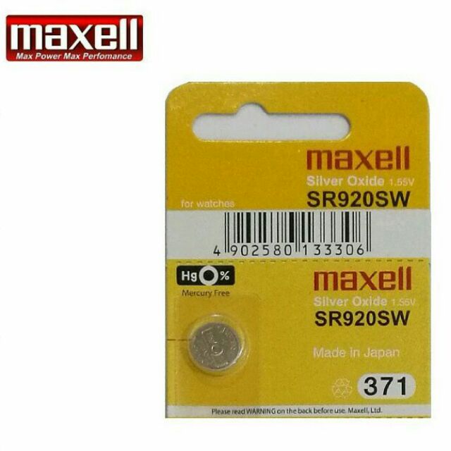 ORIGINAL MAXELL BATTERY SR920SW 371 (JAPAN) FOR WATCH/Equipment