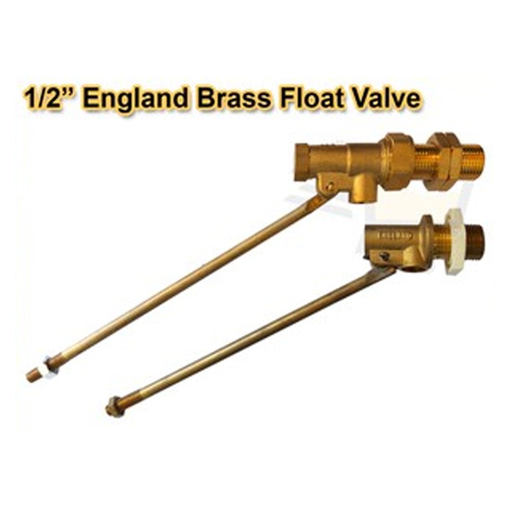Heavy Duty England Water Tank Brass Float Valve 1/2" / Poly Float