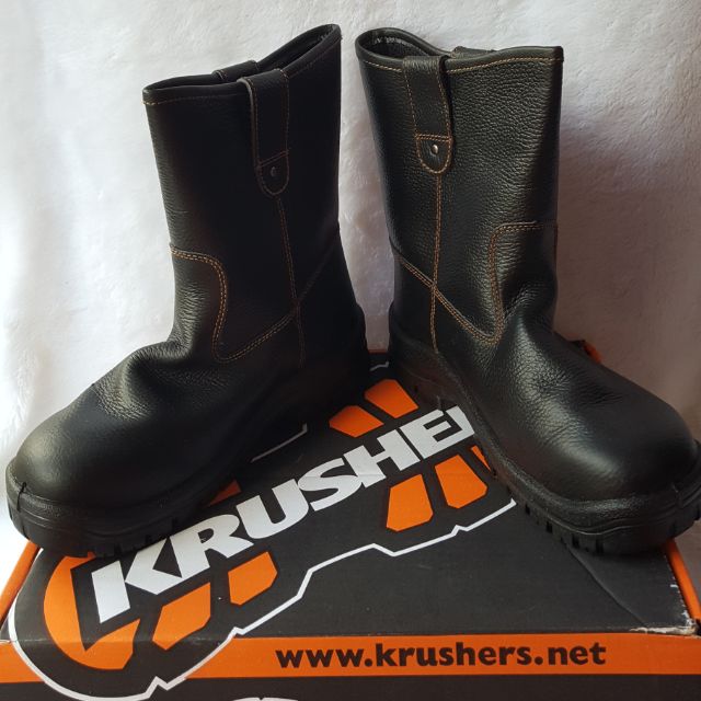 SAFETY BOOT KRUSHERS ORIGINAL COLOUR BLACK A296125 TEXAS ,SIZE 8 Safety
