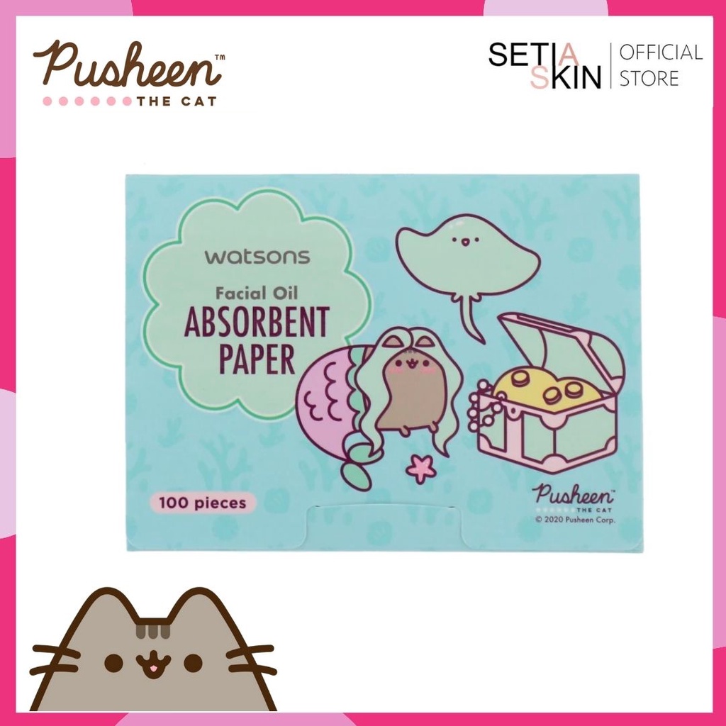 Watsons Pusheen Oil Absorbent Paper Blotting Paper Limited Edition 100s