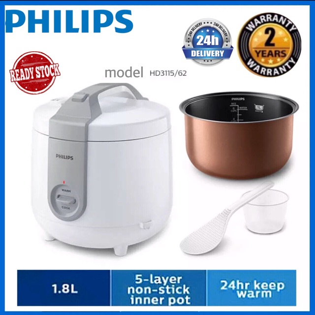 Philips HD3115/62 1.8L 800W Jar Rice Cooker 2 Tahun Warranti HD3115