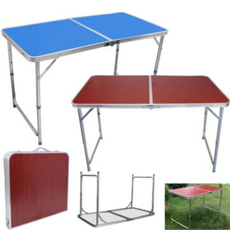 Aluminium Foldable Picnic Table Easy Carry Camping Table / Meja Lipat