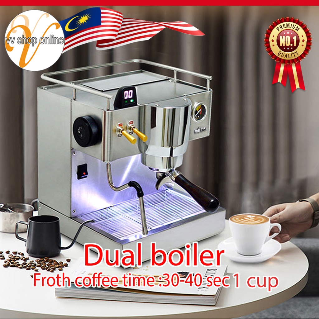 (Ready stock )MILESTO/Maxtor EM19M3 Italian semiautomatic coffee machine Shopee Malaysia