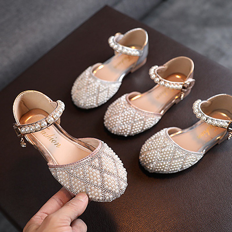 Shoes For Baby Girl Princess Shoes Kids Girl Sandals Pearl Rhinestone