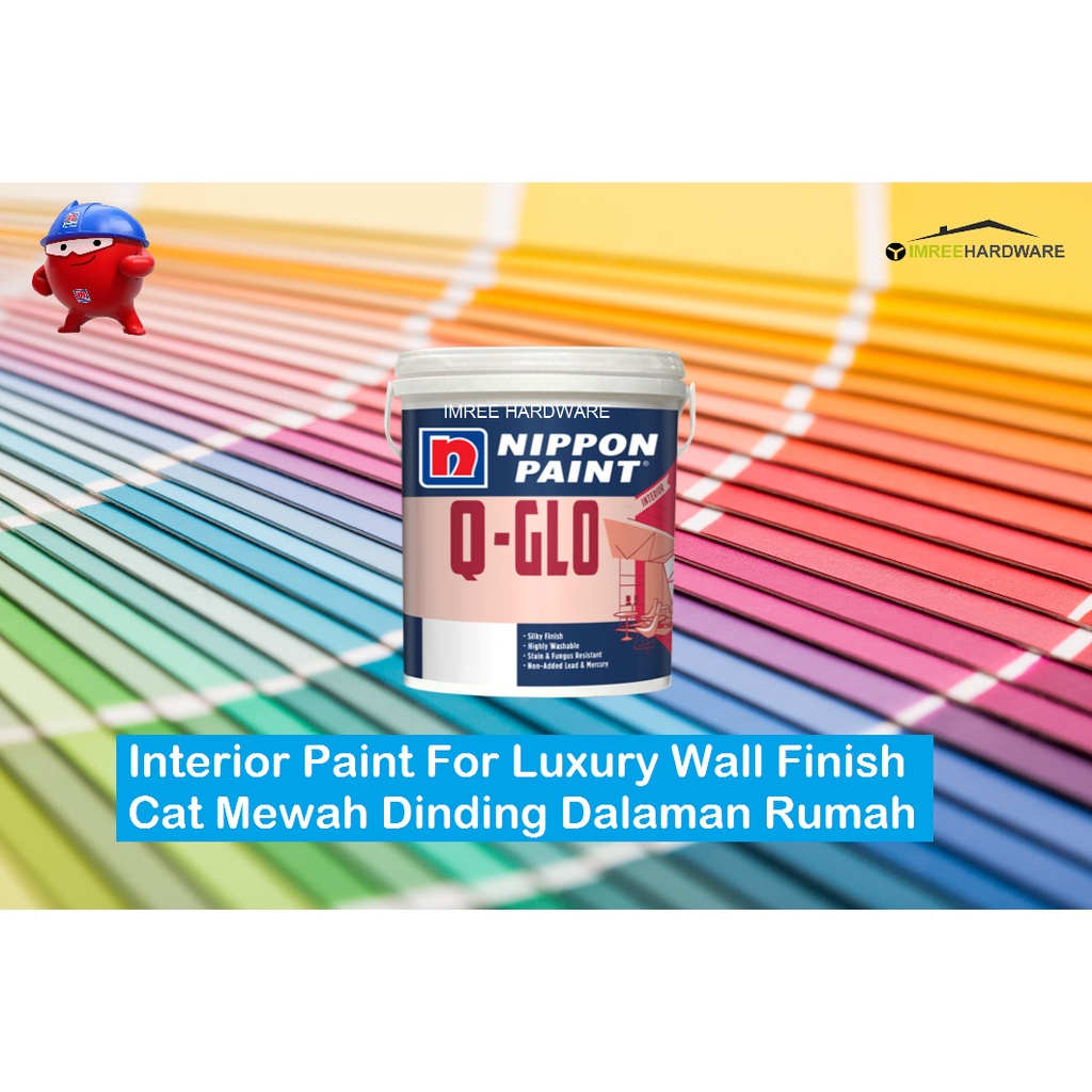 NIPPON Paint QGlo For Luxury Wall Finish (1 Liter) Cat Mewah Untuk