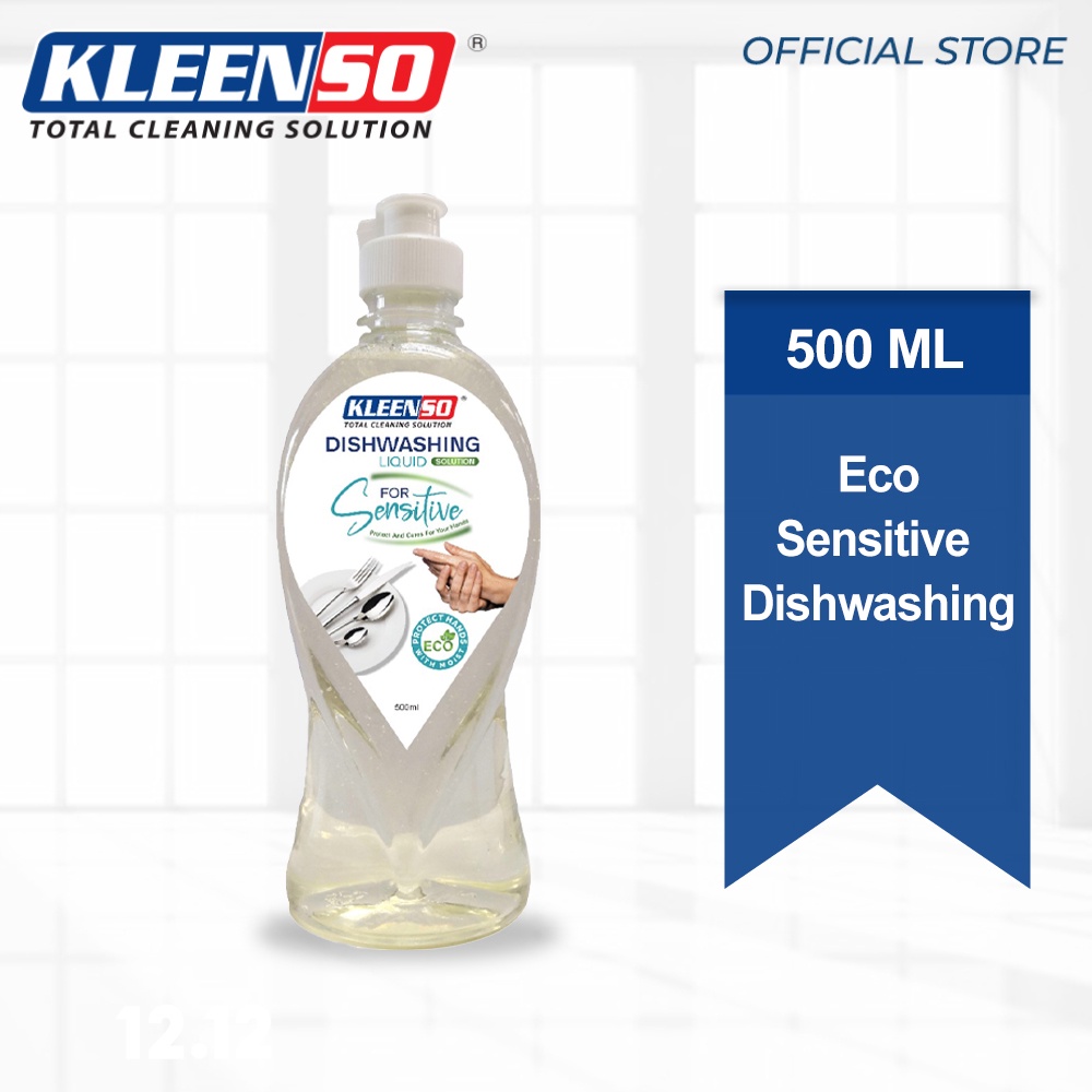 Kleenso Eco Sensitive Dishwashing 500ml Suitable for Sensitive Hands