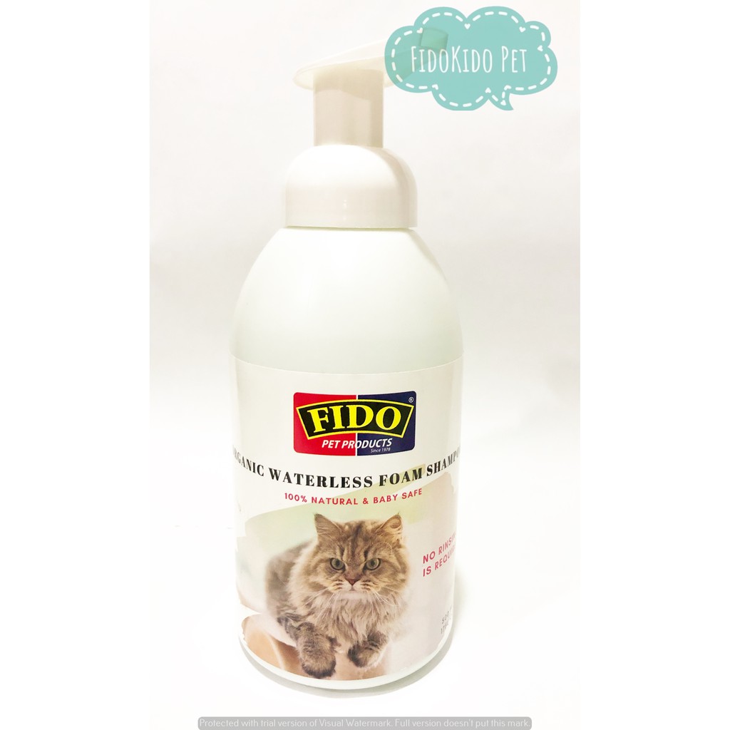 Fido organic waterless foam cat shampoo 450ml Shopee Malaysia