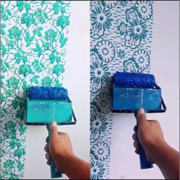 Roller And Patterned Paint Machine Wall Tools 5" Rubber Roller Brush