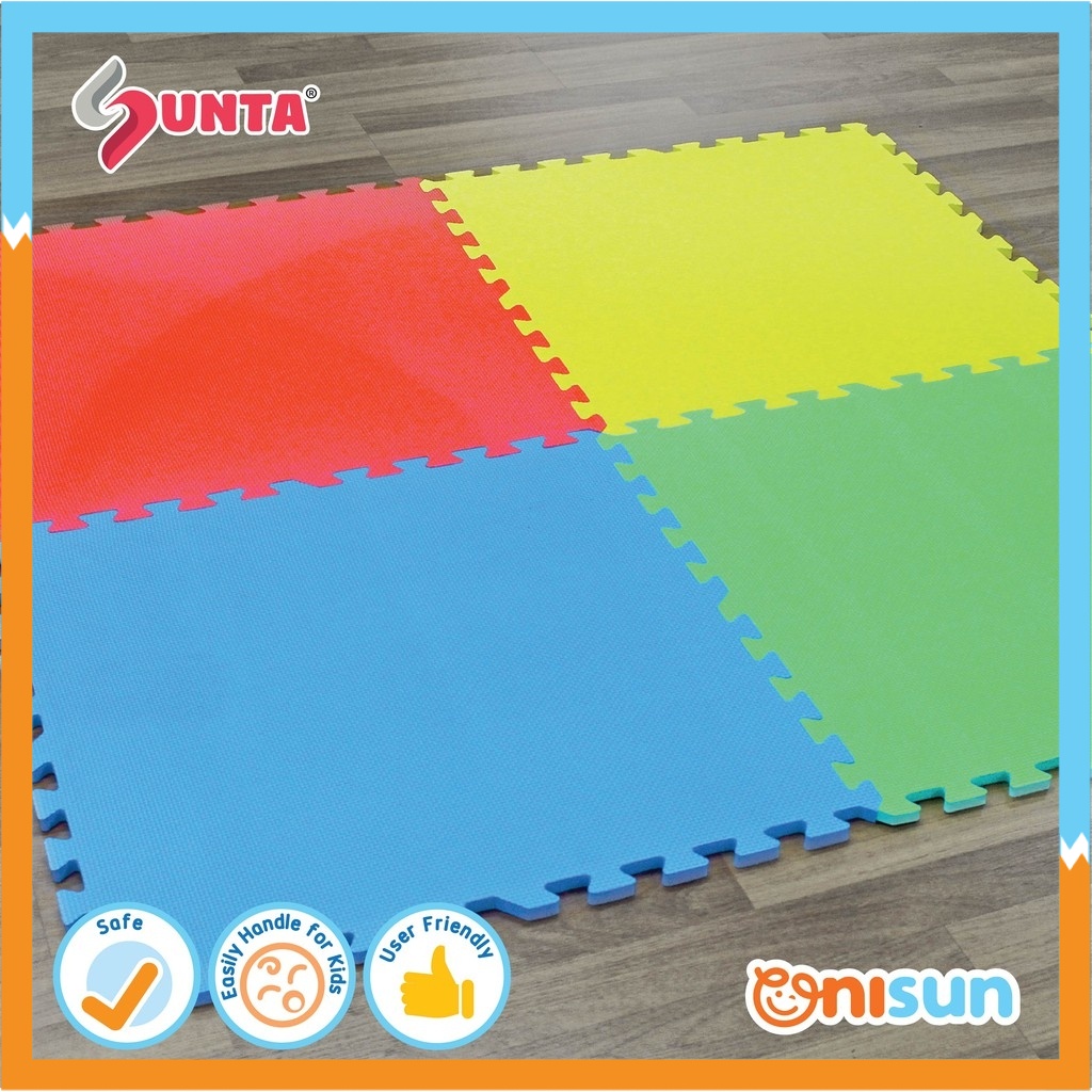 SUNTA Large size 60cm Multipurpose EVA Foam Plain Puzzle Mat Basic