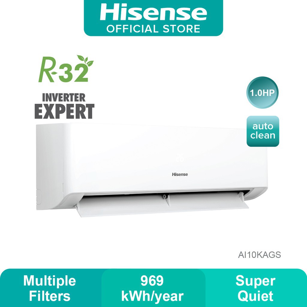 Hisense Standard Inverter Air Conditioner (1.0HP) R32 AI10KAGS Shopee