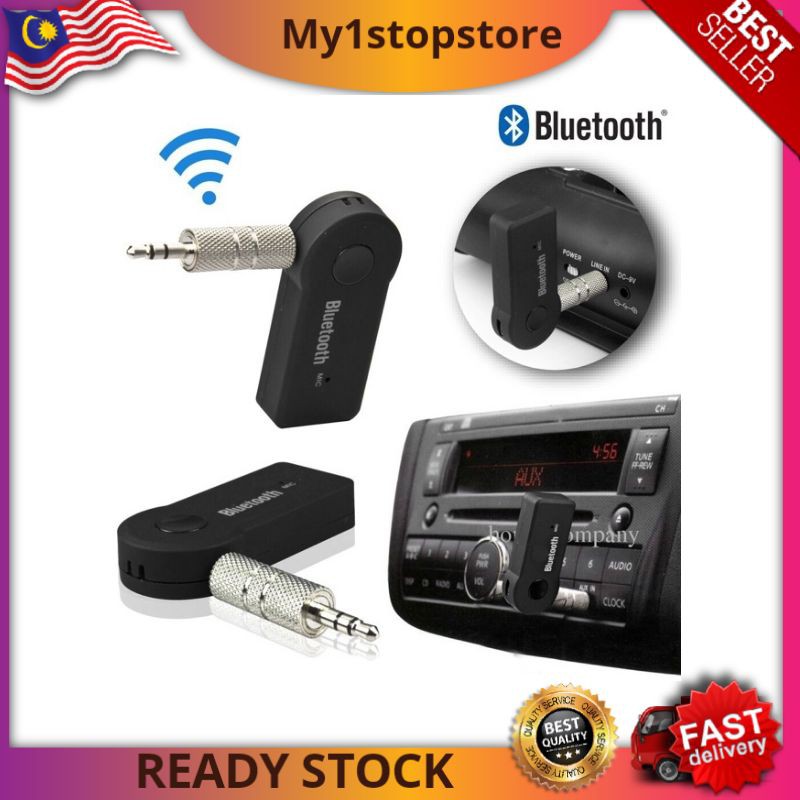 HOT Universal Bluetooth Car Kit AUX Audio Music Receiver(Black