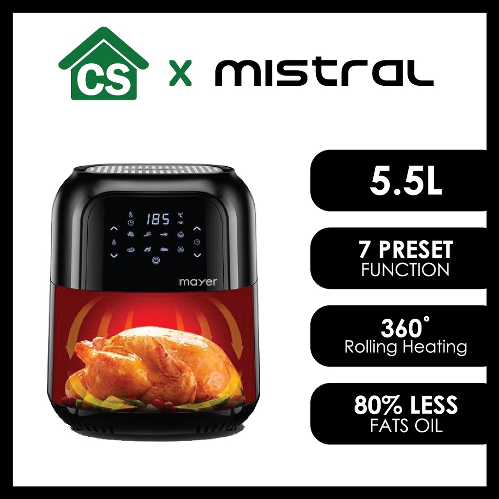 MAYER 5.5L Digital Air Fryer MMAF501D 气炸锅 Shopee Malaysia