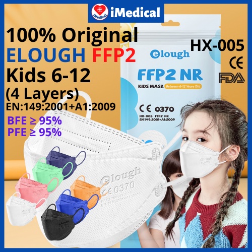 iMEDICAL 100 ELOUGH HX005 FFP2 KF94 KN95 4ply Mask Kids 3D Face Mask