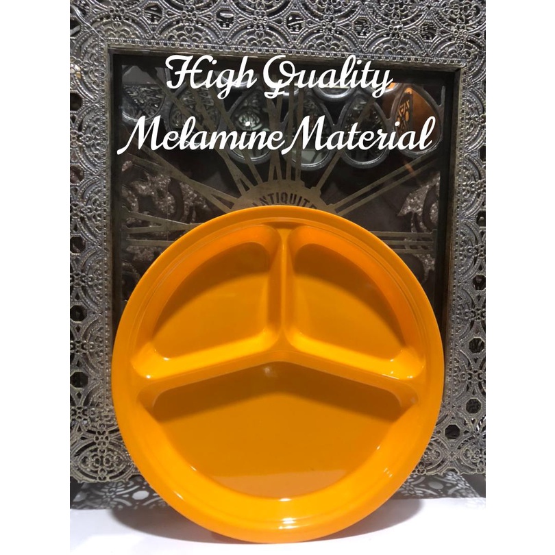 Pinggan Suku Separuh Ori Diet Portion bowl Plate Adult Dewasa Prison Divider Melamine Non toxic