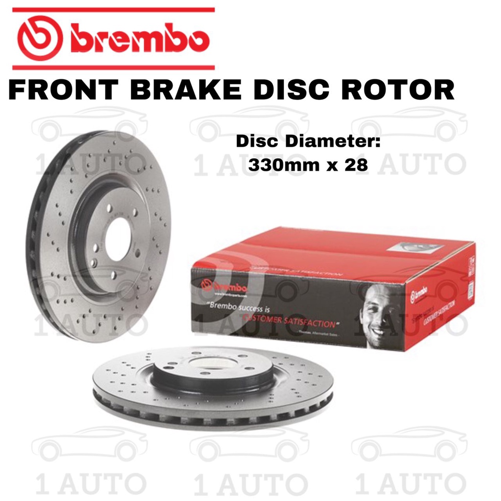 GENUINE BREMBO FRONT BRAKE DISC ROTOR MERCEDES R171 SLK200 171.445