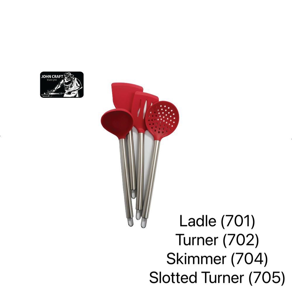 John Craft Premium Kitchen Silicone Utensils (Silicone Turner, Slotted