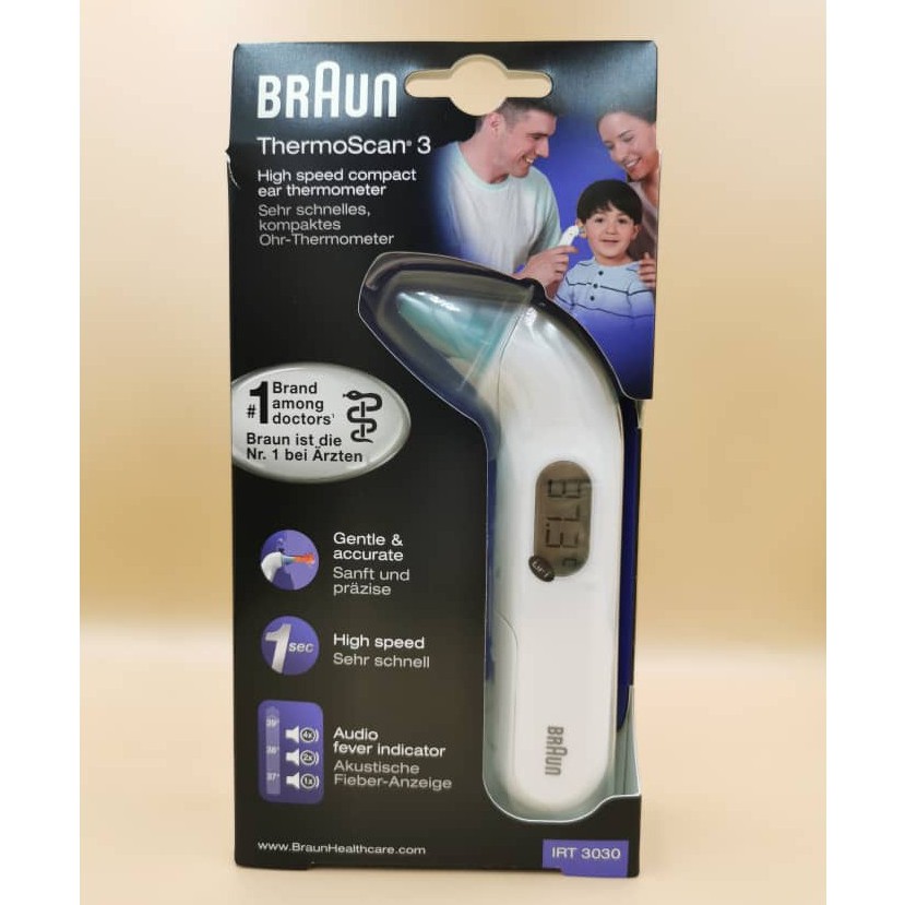 Braun ThermoScan 3 Series Ear Thermometer (2years warranty) Shopee Malaysia