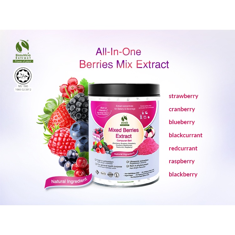 Mixed Berries Pure Fruit Standard Extract Powder (100g) Shopee Malaysia