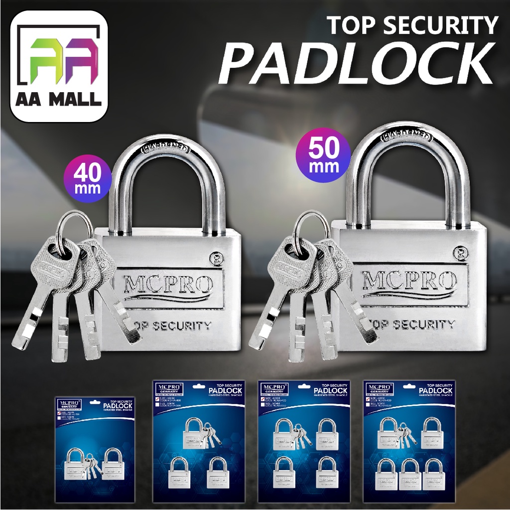 MCPRO PadLock Top Security Padlocks Pad Lock Master Key House Lock Door