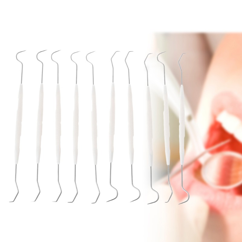 10Pcs Oral Care Medical Dental Mouth Probe Dental Hygiene Tools For