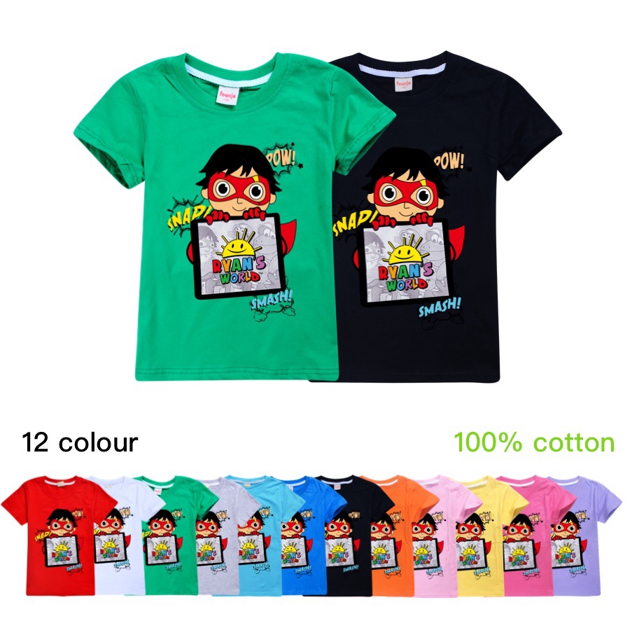 Summer Fashion Boy Girl Ryan Toys Review Tshirt Ryan's World T Shirt
