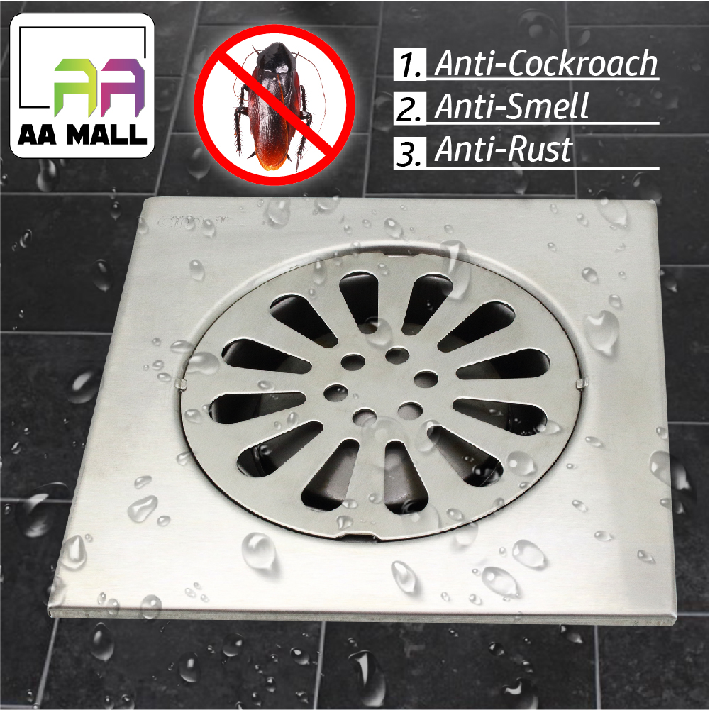 AA MALL STAINLESS STEEL DEODORIZE FLOOR GRATING DRAIN ANTICOCKROACH 6
