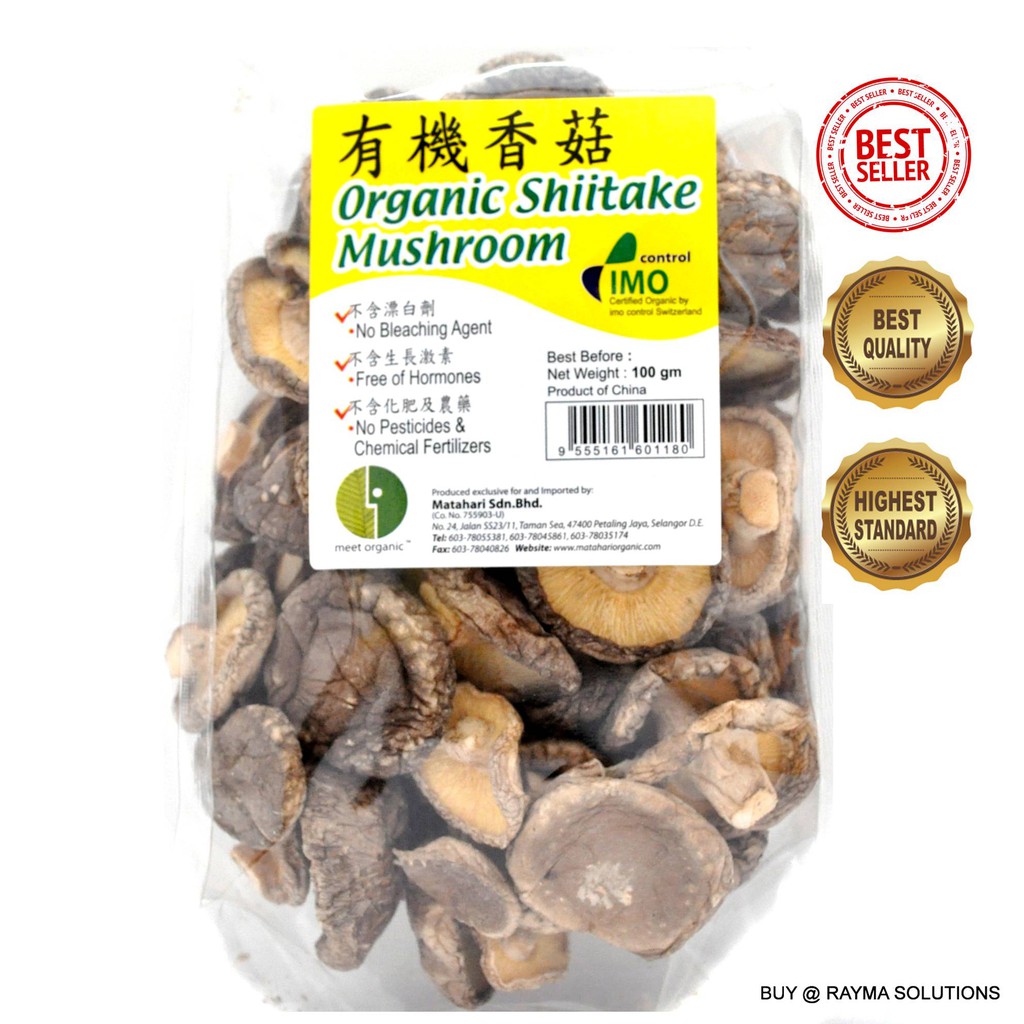MH FOOD Premium Organic Shiitake Mushroom 100g Shopee Malaysia