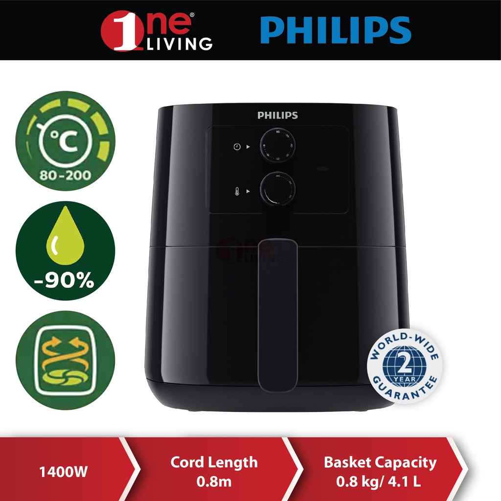 Philips Essential Air Fryer HD9200 (HD9200/91) Shopee Malaysia
