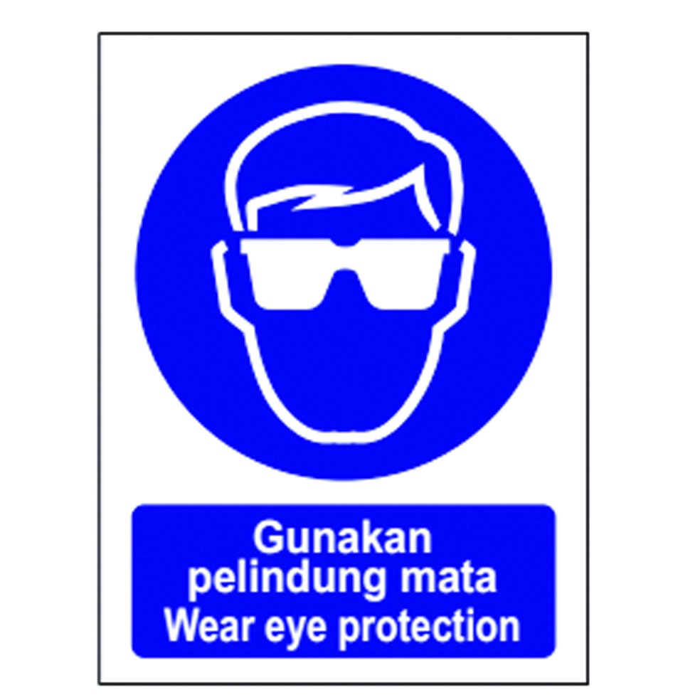 Gunakan pelindung mata, safety sign , wear eyes protection Shopee Malaysia