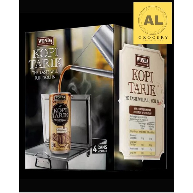 Wonda Kopi tarik 240ml x 4 (Kopi tarik tin 240ml x 4tin) Shopee Malaysia