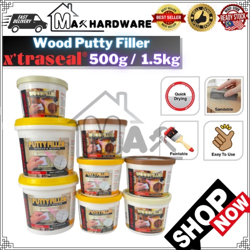 ReadyStock X'traseal Wood / Putty Filler 0.5kg(500gm) / 1.5kg Filling