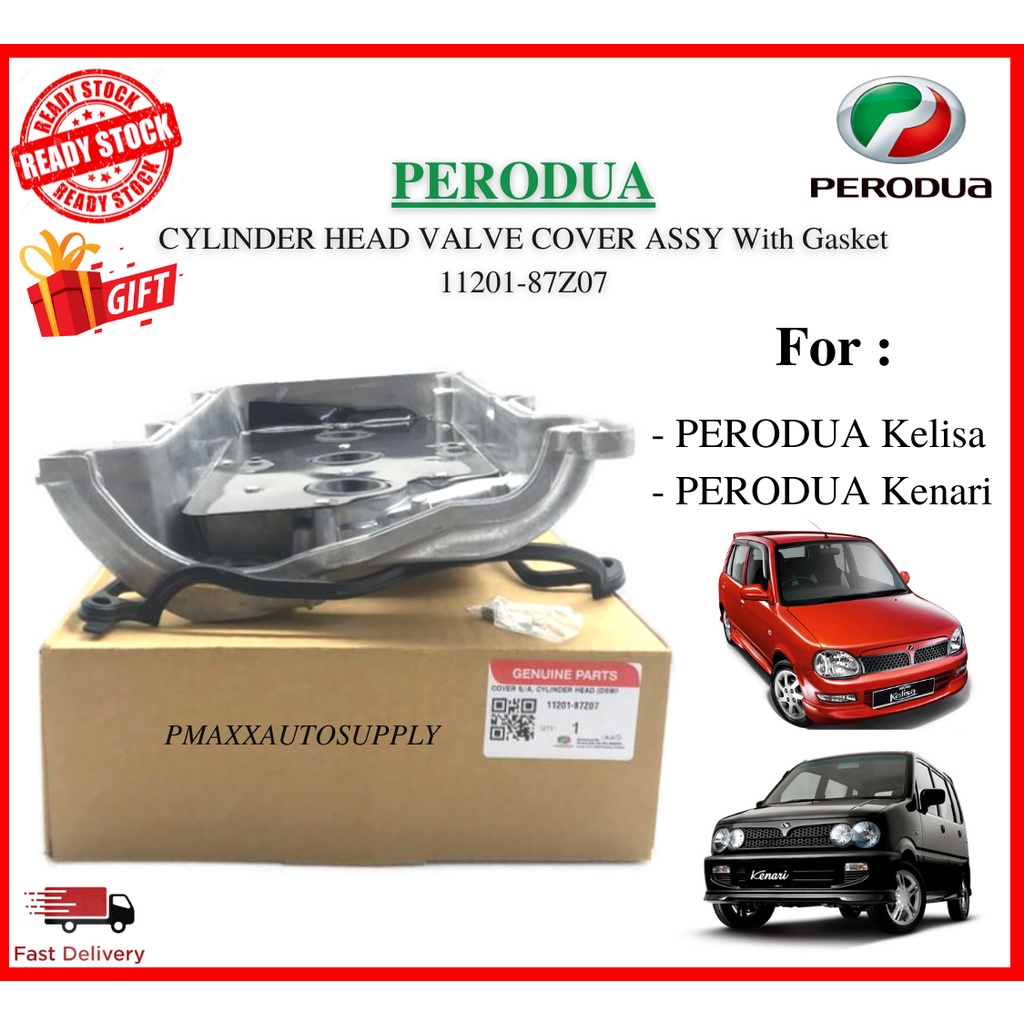 [100 ORIGINAL] CYLINDER HEAD VALVE COVER ASSY With GASKET FOR PERODUA