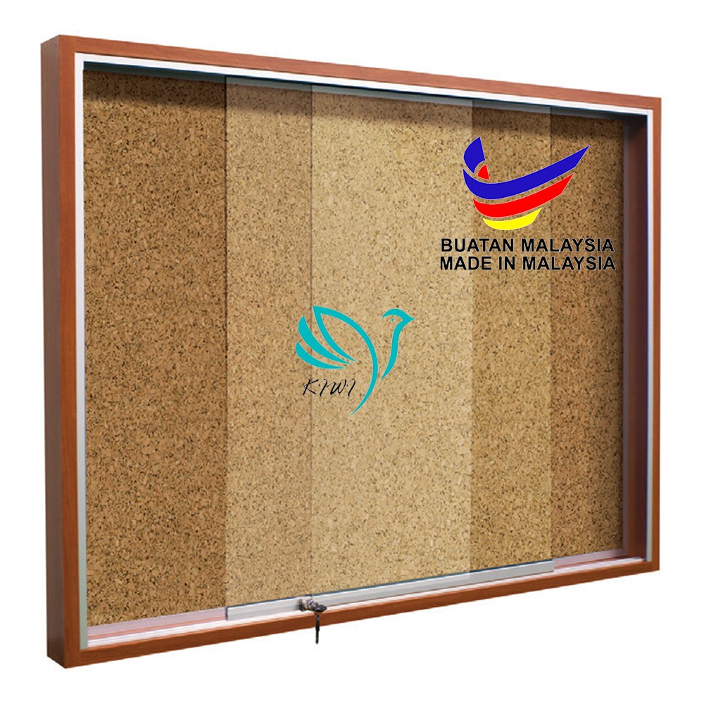 Cork Notice Board Sliding Glass /Sliding Glass Notice