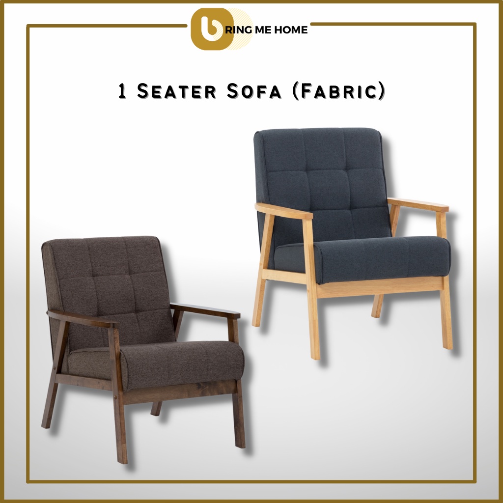 HIACE Sofa 1 Seater Sofa Murah Wooden Sofa Single Sofa Fabric Sofa Kayu