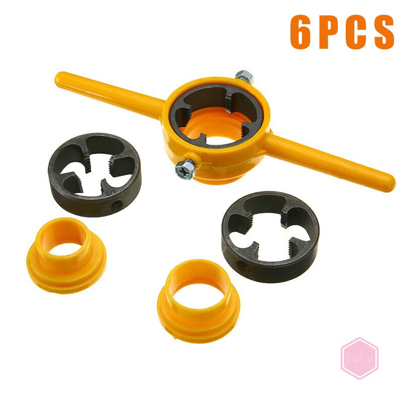 PVC Thread Maker Yellow Pipe Threader Tool Set 1/2" 3/4" 1" NPT Tube