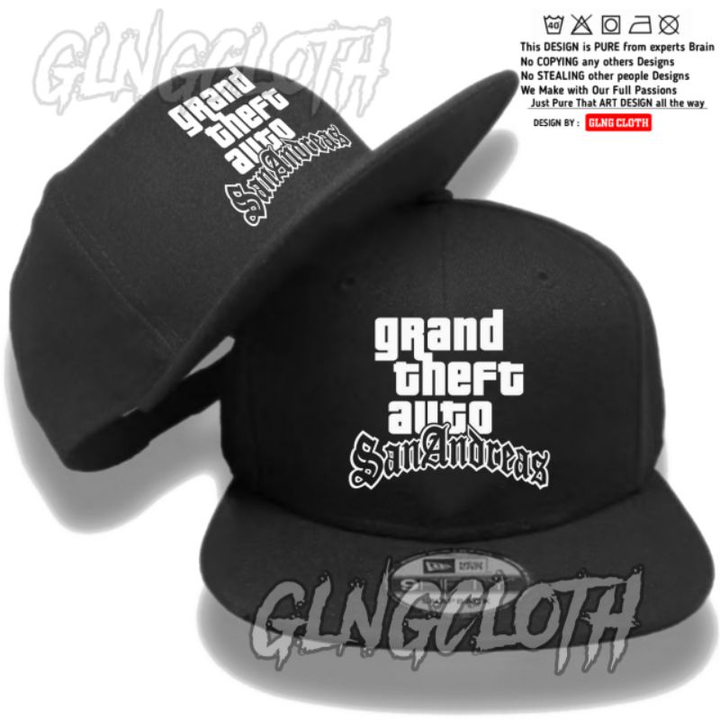 Grand Theft Auto Snapback Hat GTA San Andreas Hat Shopee Malaysia