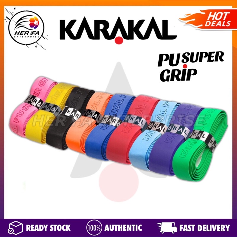 KARAKAL PU Super Grip 100ORIGINAL Badminton Tennis Squash Grip (Thick