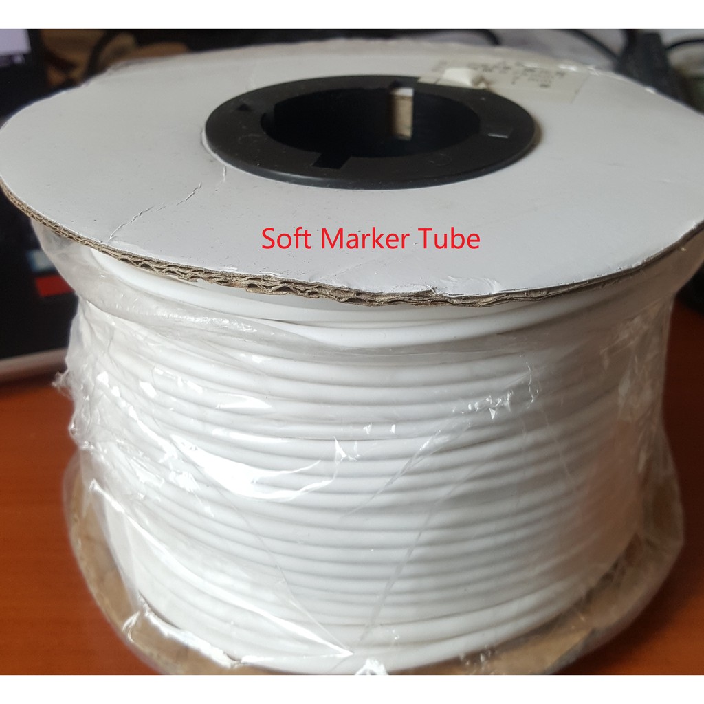 Marker Tube, Soft & White 0.75mm, 1.0mm, 1.5mm, 2.5mm, 4.0mm, 6.0mm, 8