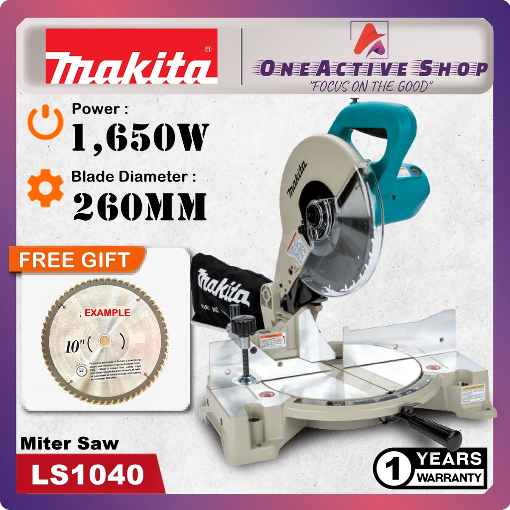 MAKITA 10" Miter Saw (1650W) LS1040 1 Year Warranty ( MAKITA MITER