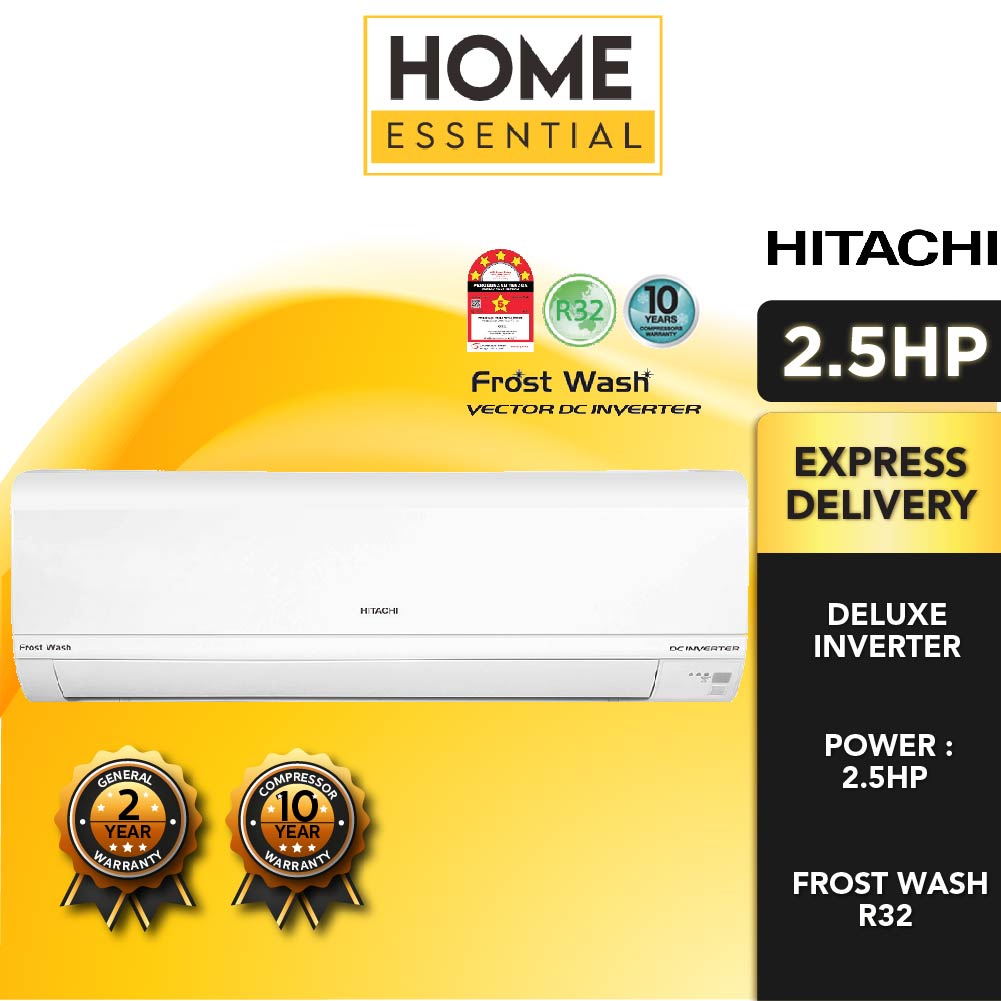 Hitachi Air Conditioner Deluxe Inverter Series R32 (2.5HP) RASSH24CKM