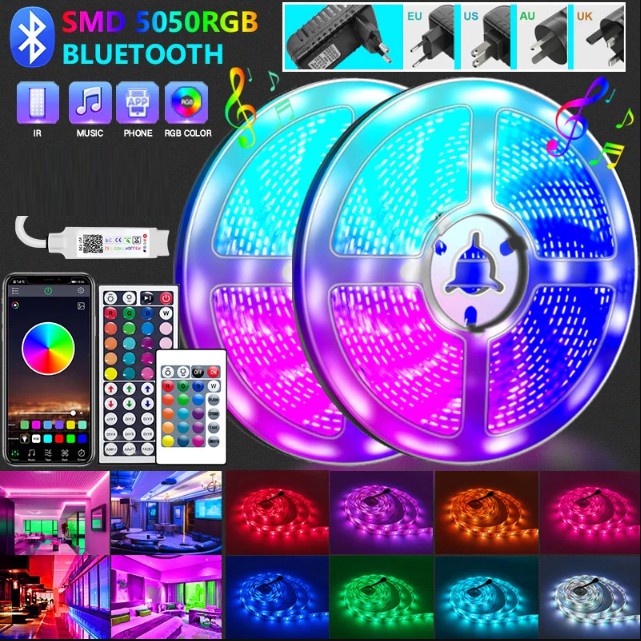 5050 LED Light Strip 10m 15m 20m Colorful Waterproof LED Strip Light